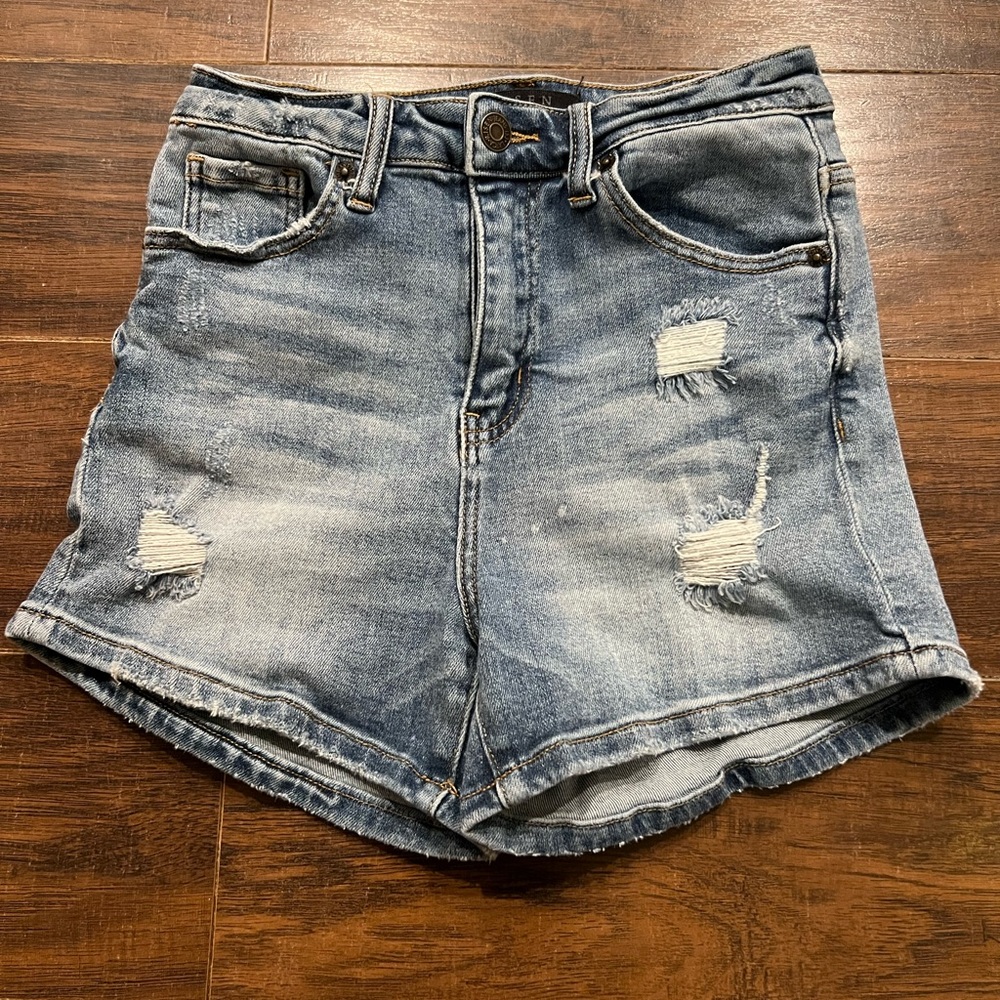 Risen High Waisted Jean Shorts